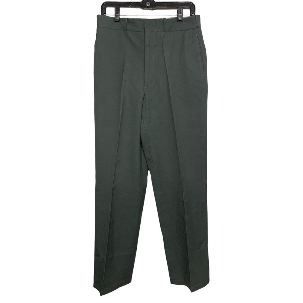 Vintage 60s Military Green Wool Pleated Uniform Dress Pants AG-44 Sz 31x34
